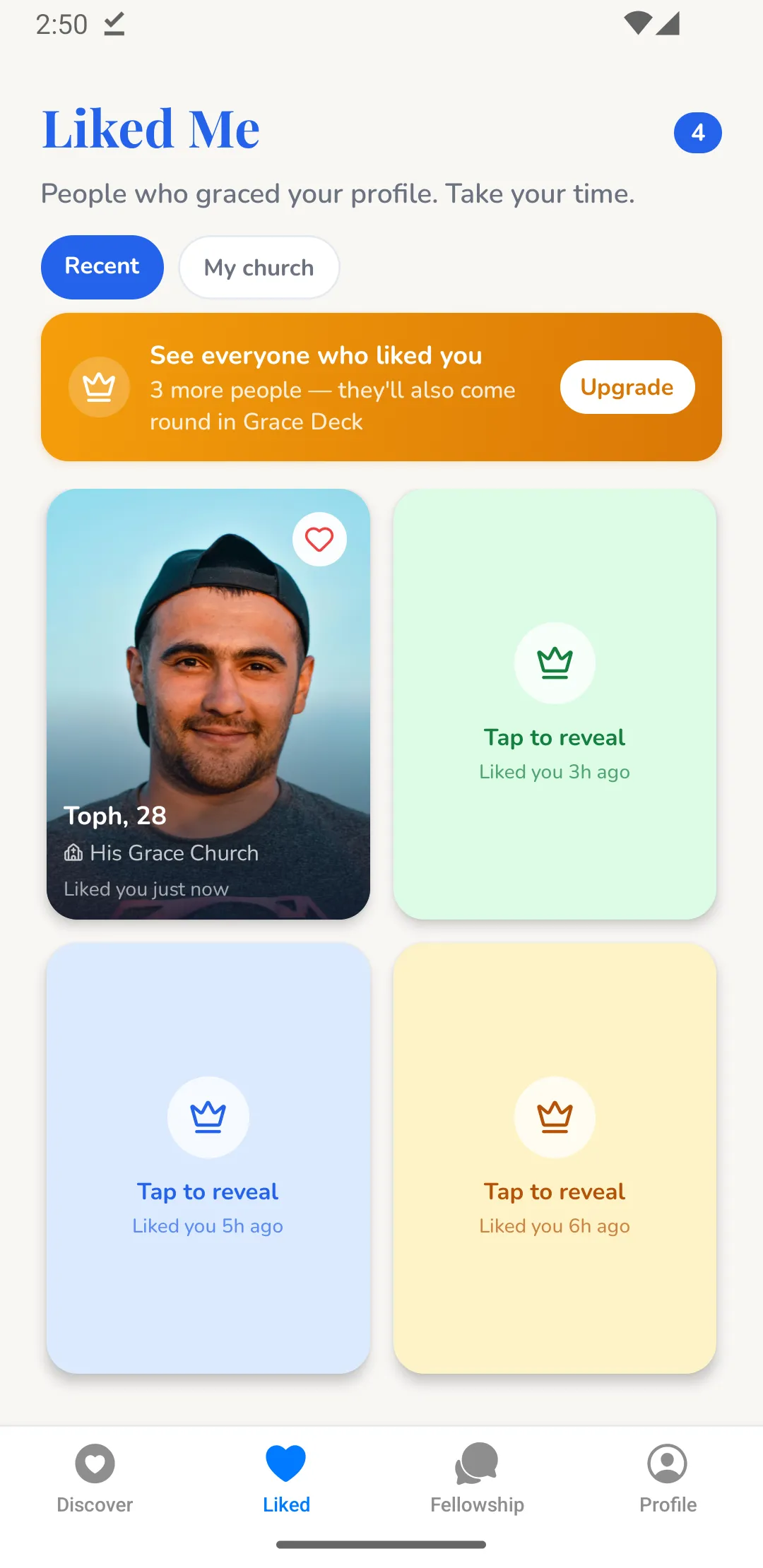 GraceMatch Liked Me Screen