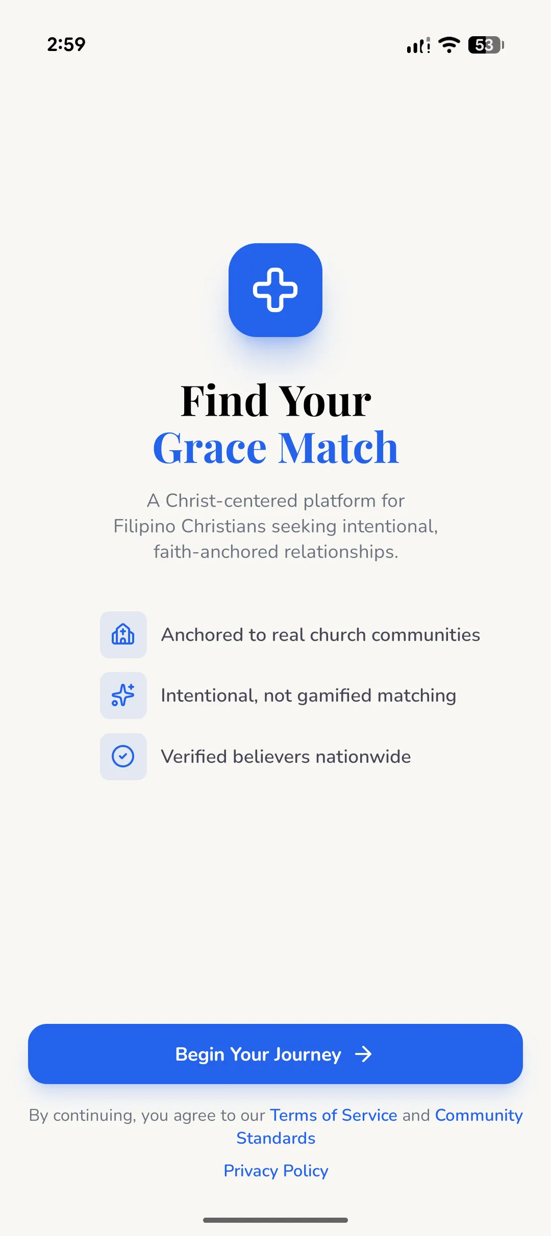 GraceMatch Match Screen